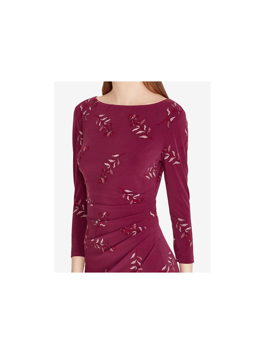 Burgundy Jersey Dress 10P Petites D11106