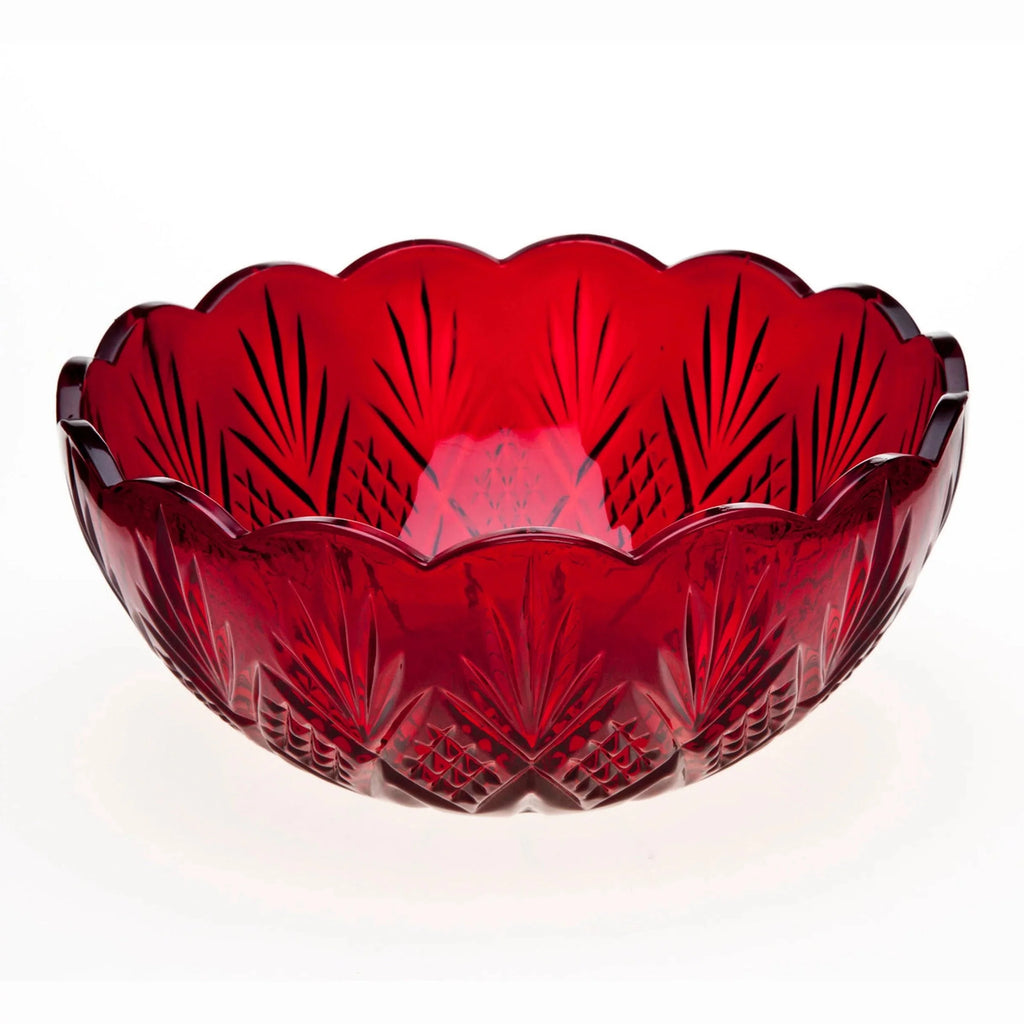 Red Scalloped Serving Bowl M77356