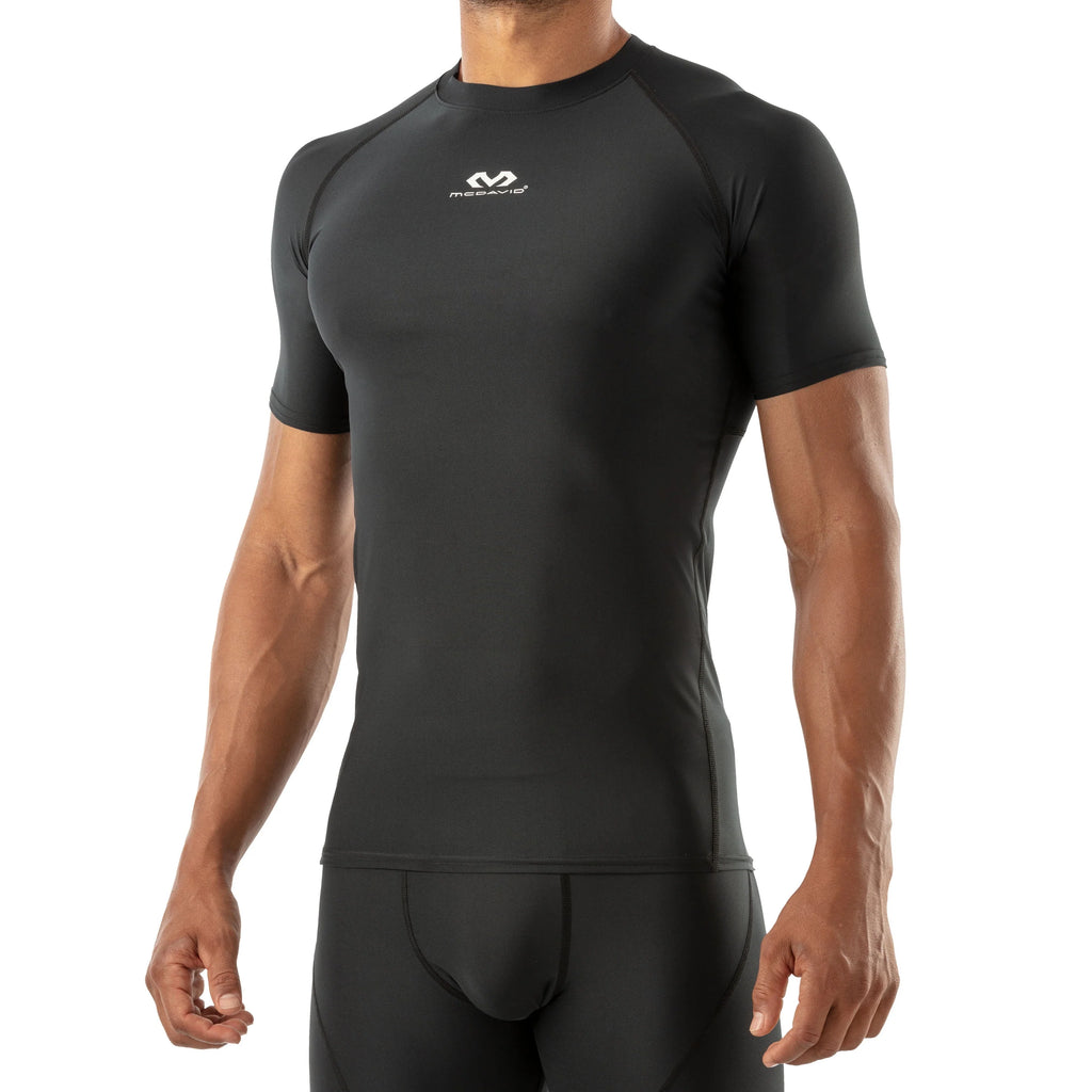 Black Short Sleeves Compression Shirt D482094