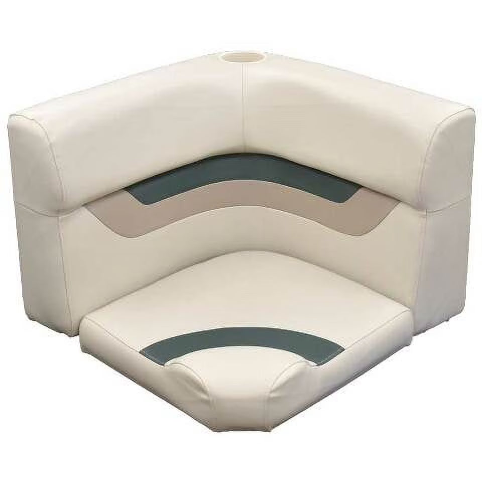 Gray Green Pontoon Boat Seat Corner Cushion E576