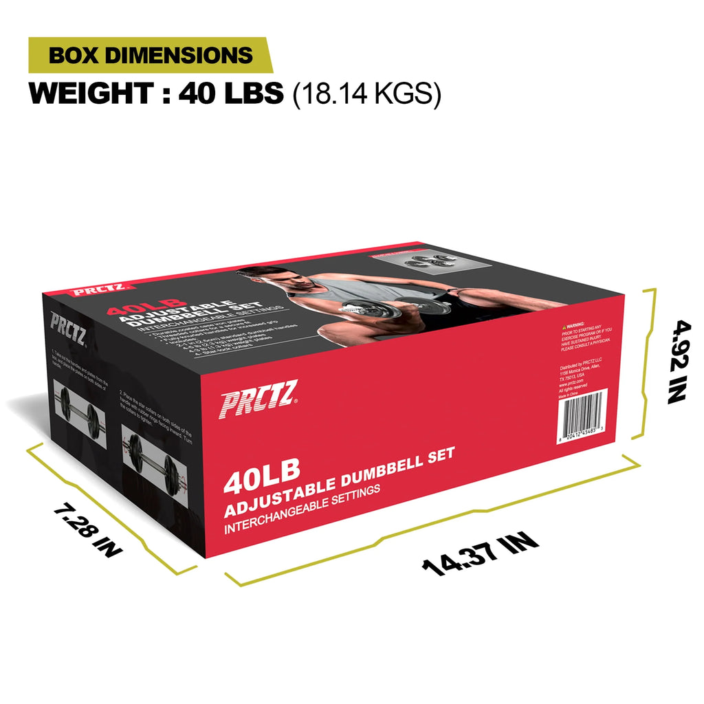 40lb Adjustable Dumbbell Set M186