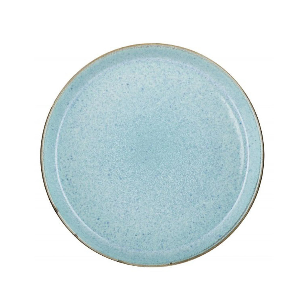 Grey Light Blue Stoneware Plate T8912