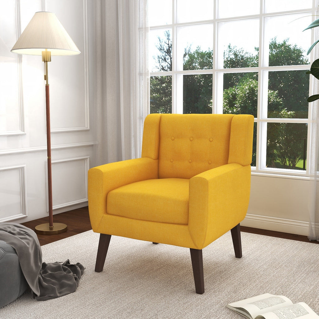 Grey Cotton Linen Accent Chair Set of 2 G345
