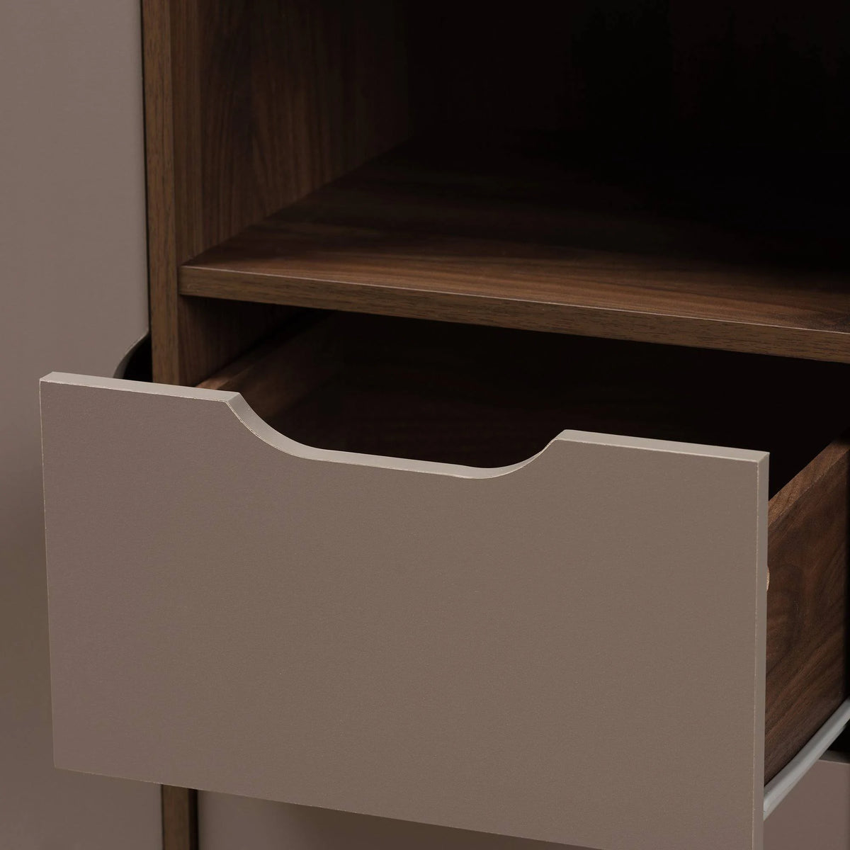 Walnut Brown and Grey Wood Sideboard T453