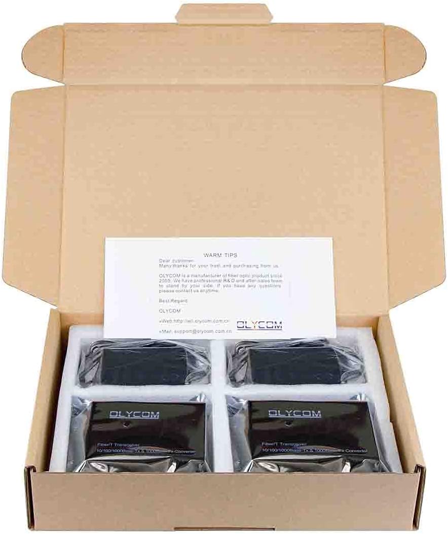 Gigabit Ethernet Fiber Optical Media Converter Bidi 10/100/1000Base-Tx SM 20km to RJ45 Port with 1.25Gbs SFP Transceivers Y947110