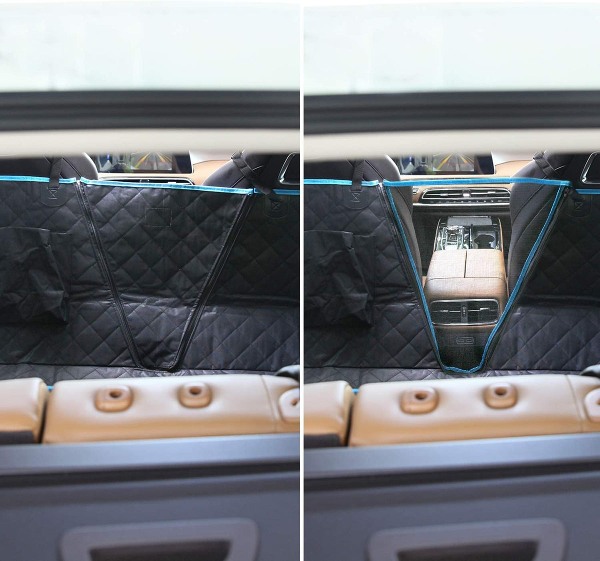 Waterproof Dog Car Seat Cover with Storage Pockets, Pack of 2 P563