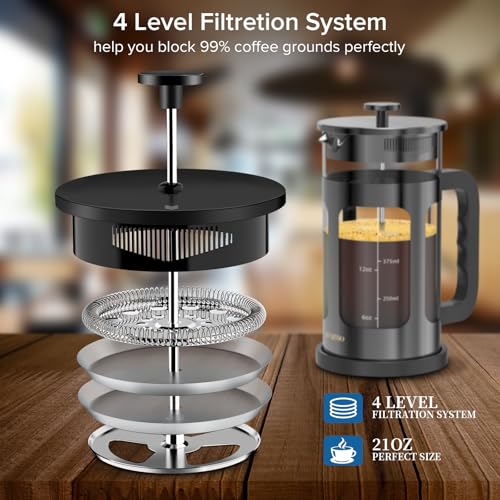 21 Ounce Stainless Steel French Press F49398