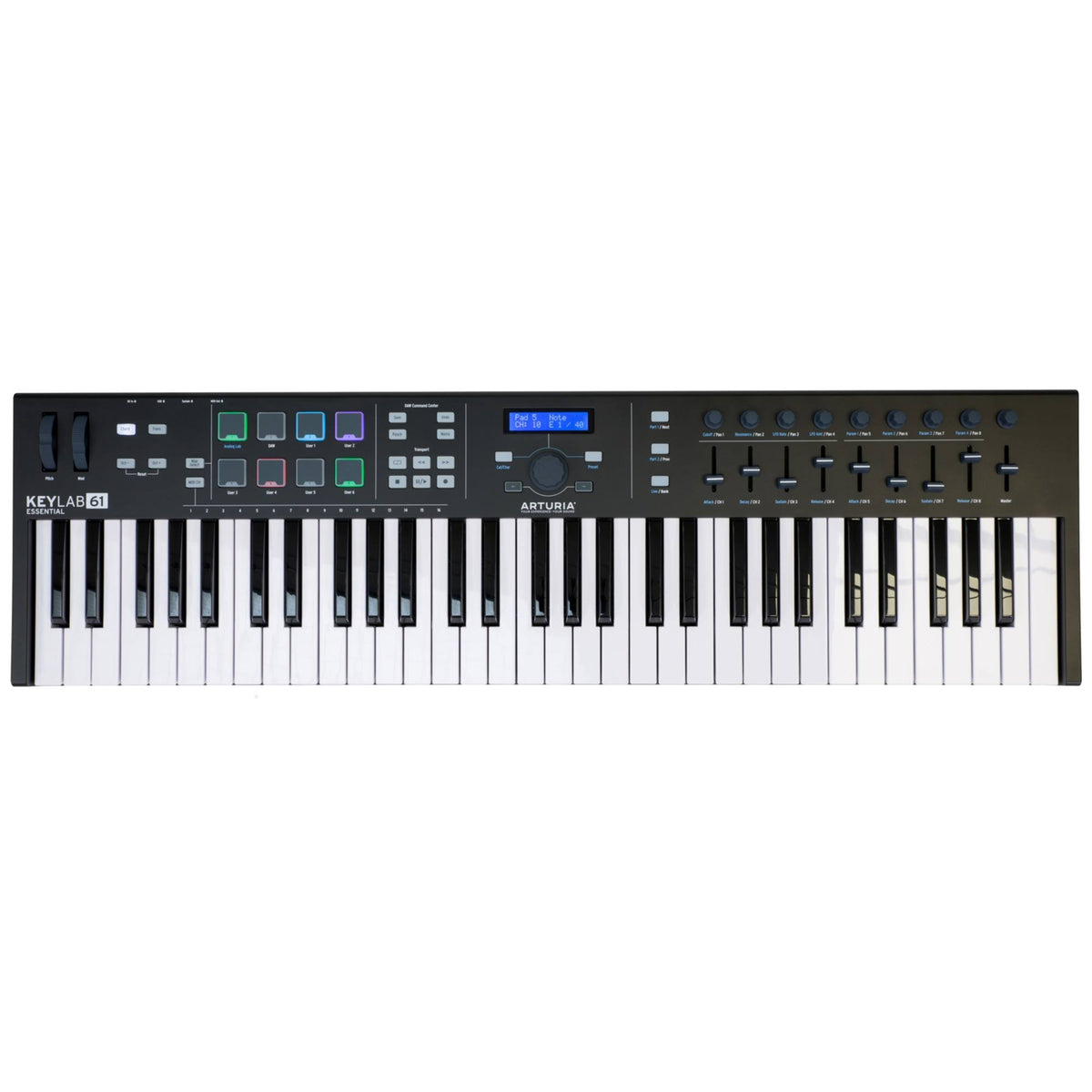 61 Key Black Midi Keyboard Controller R8911