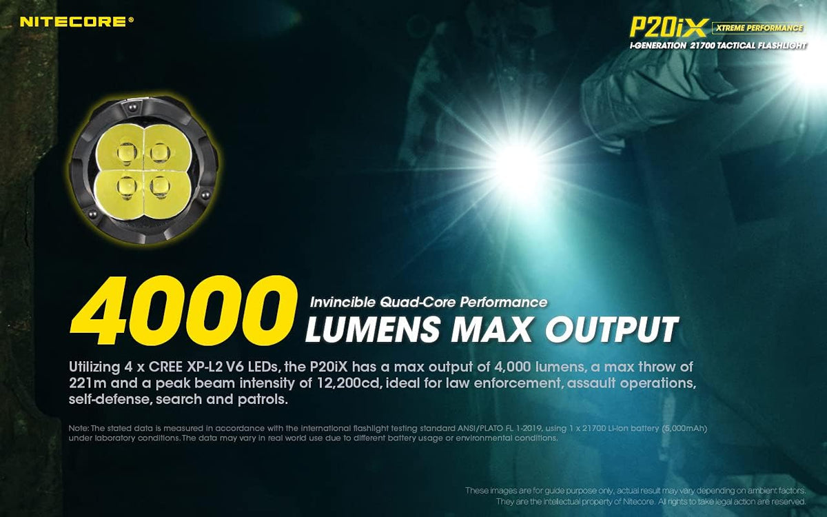 4000 Lumen USB-C Rechargeable Tactical Flashlight L799352