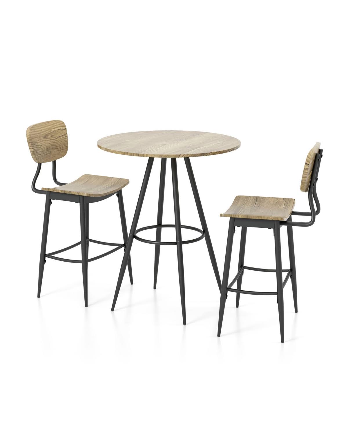 3-Piece Counter Dining Set Gray D46198