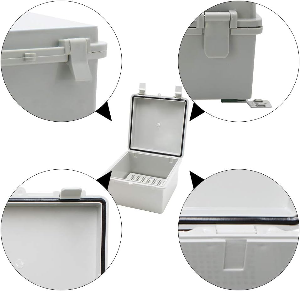Outdoor Electrical Box Weatherproof Plastic Hinged Cover with 2 NPT 3/4” Glands C51023
