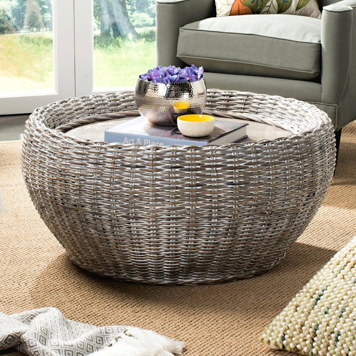 Grey Wood Top Coffee Table P585
