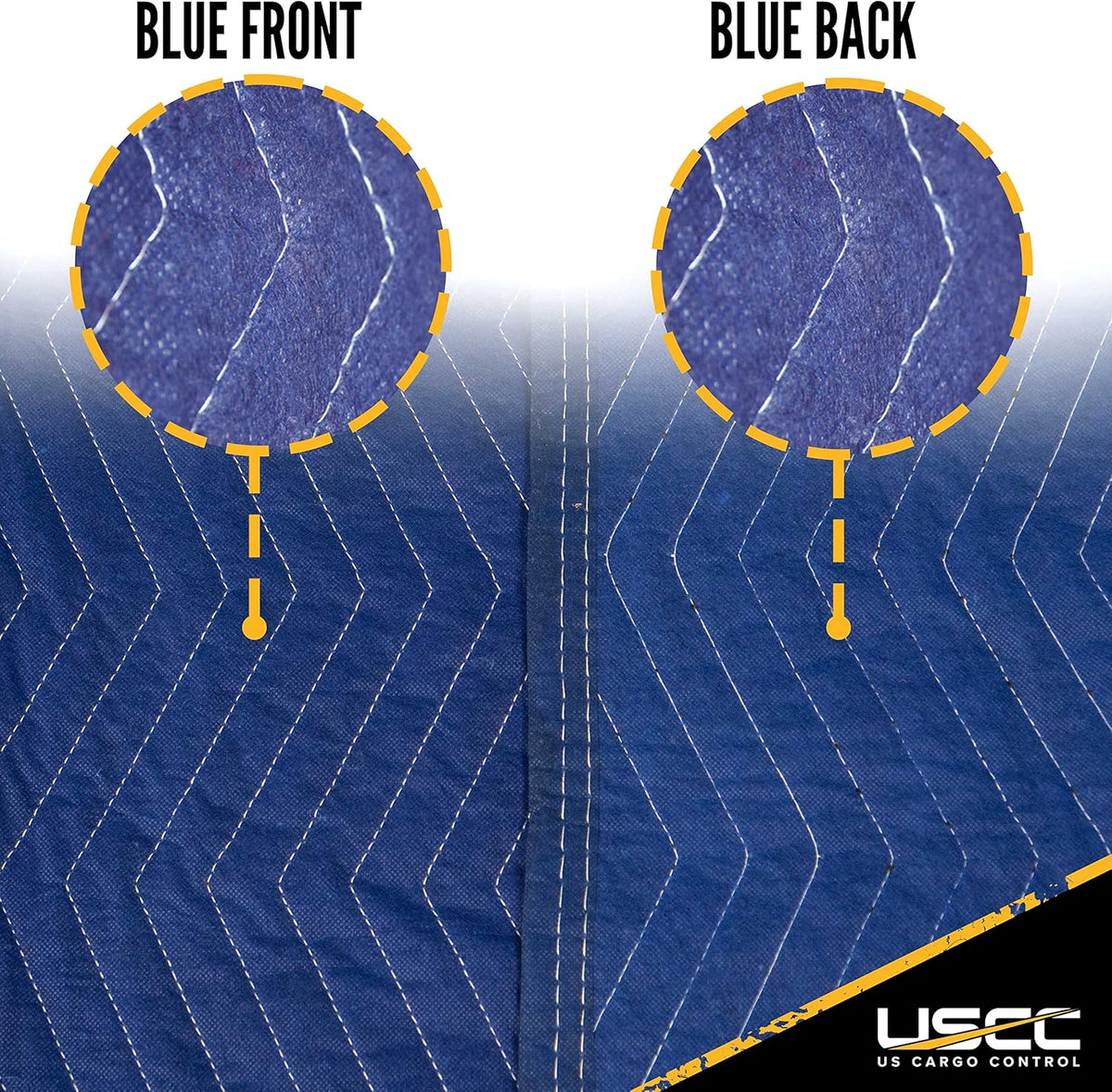 Blue Non-Woven Polyester Moving Blankets 12 Pack D3042