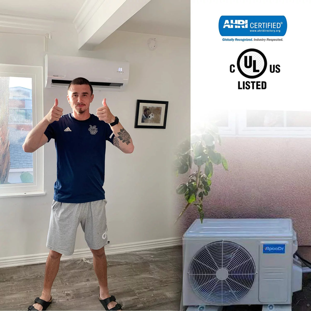 12000 BTU Mini Split Air Conditioner with Heat Pump 220V N29715