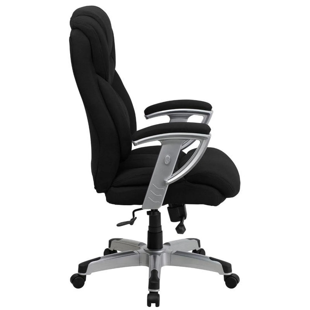 Black Fabric Office Chair with Arms K252