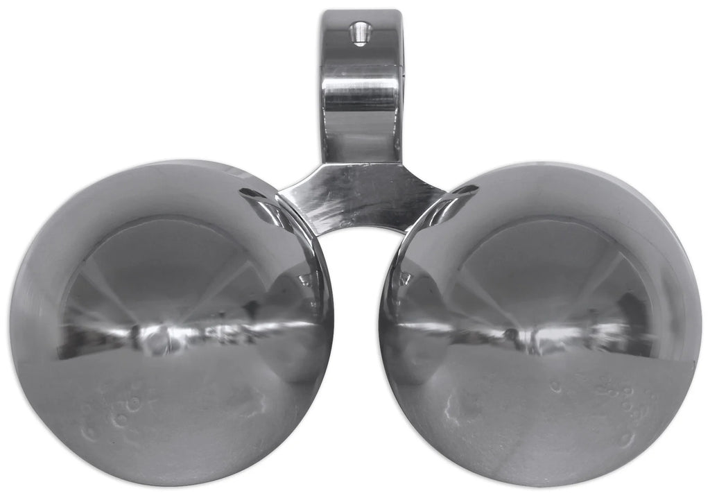 Dual 6.5" 150 Watt Silver Marine Boat Wakeboard Tower Speakers N324834