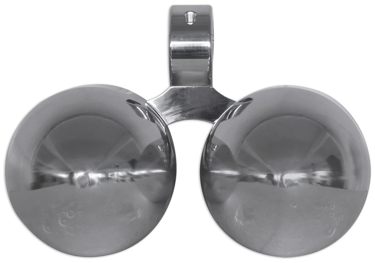 Dual 6.5" 150 Watt Silver Marine Boat Wakeboard Tower Speakers N324834