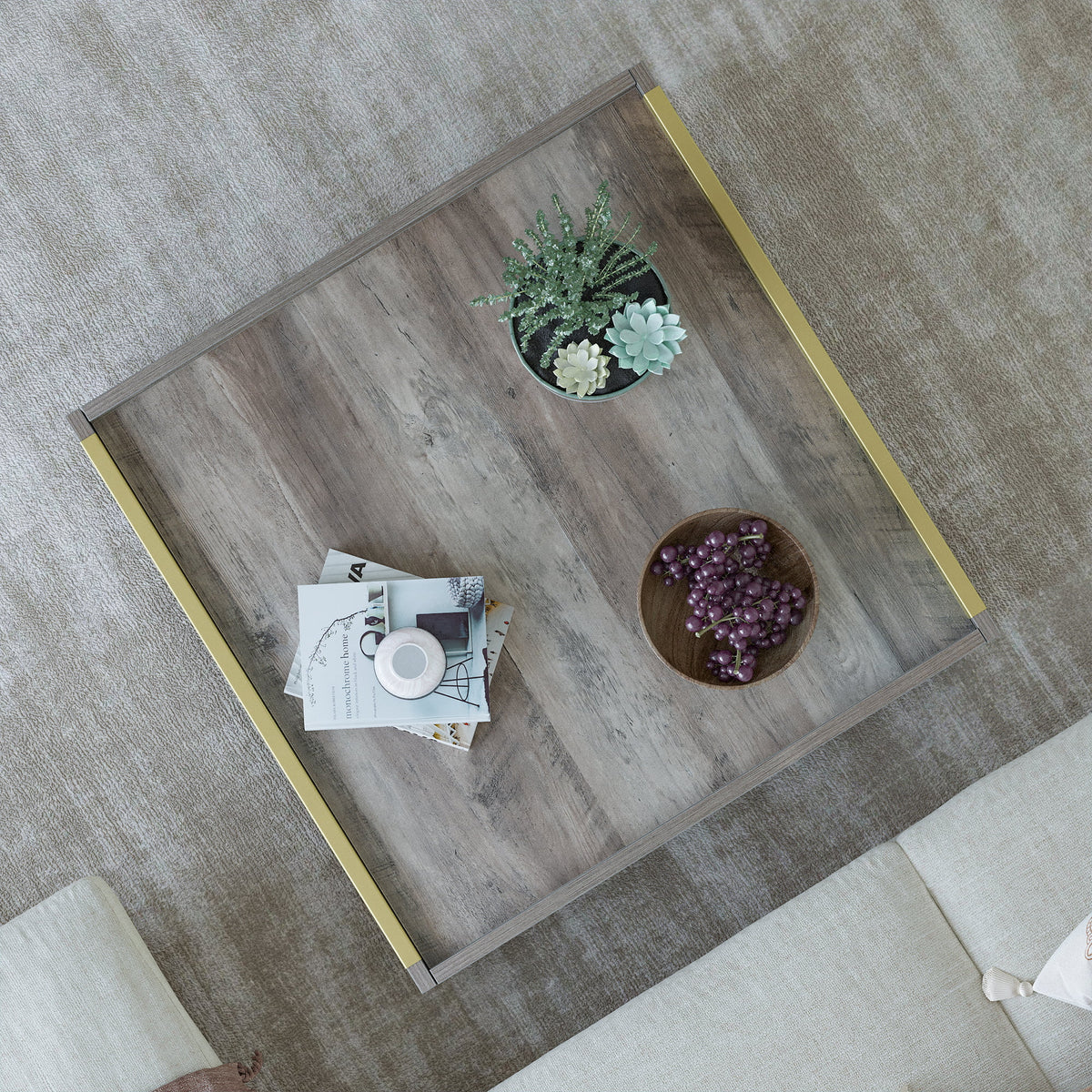 Square Coffee Table with Storage G92685