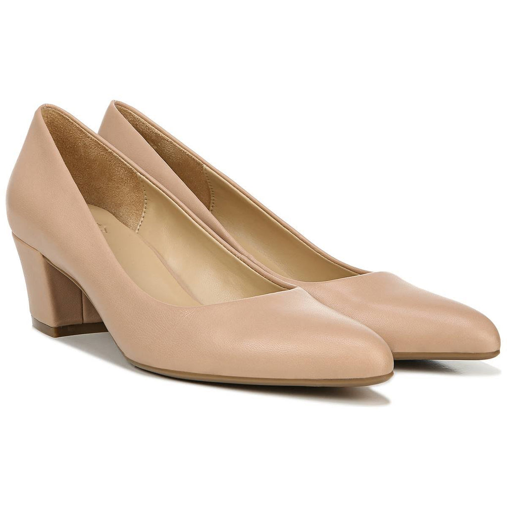 Black Leather Pumps V15881