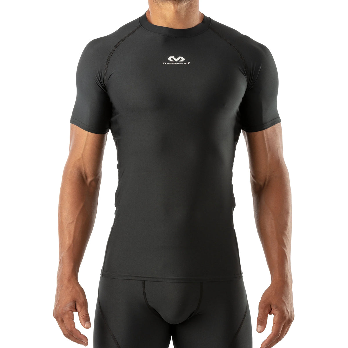 Black Short Sleeves Compression Shirt D482094