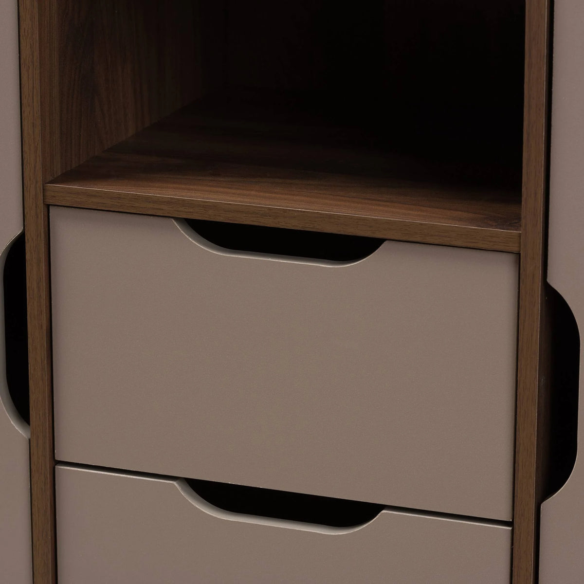 Walnut Brown and Grey Wood Sideboard T453