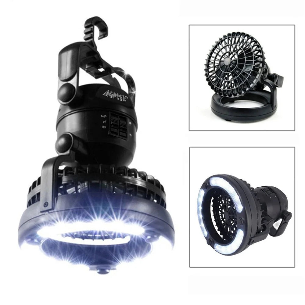 2-in-1 18 LED Camping Light Flashlight and Ceiling Fan D201