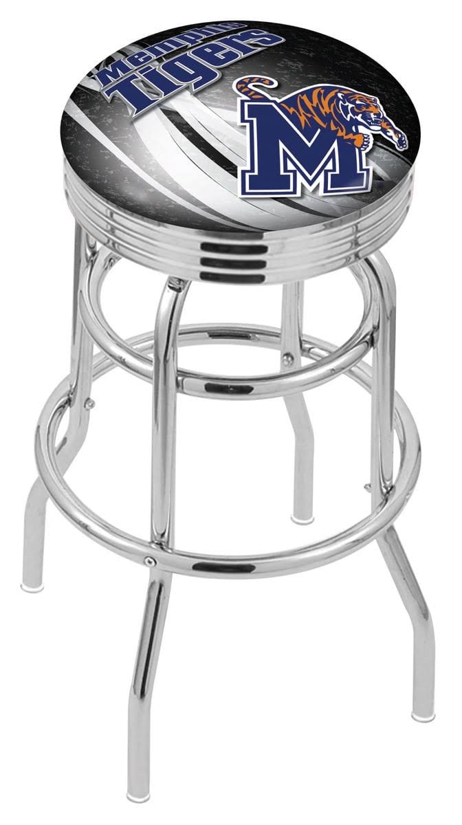 Chrome Double Ring Bar Stool K355