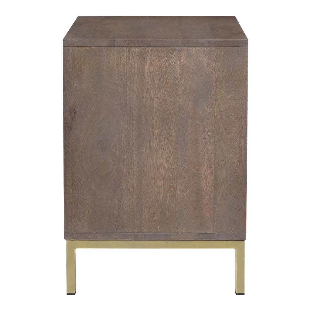 Gray 2-Drawer Wood Nightstand M3263