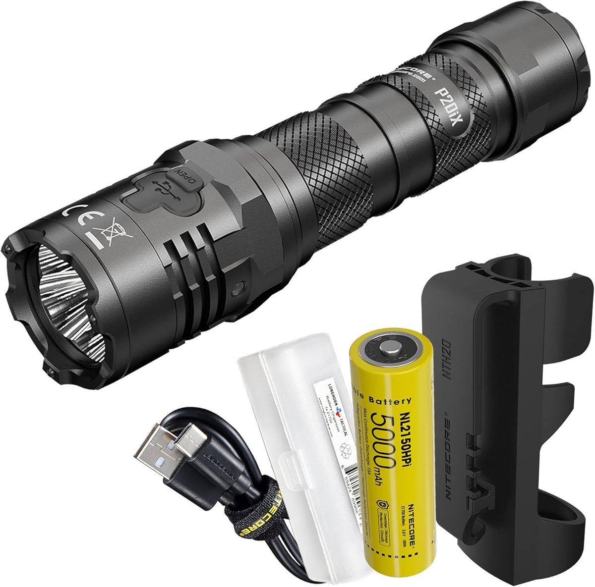4000 Lumen USB-C Rechargeable Tactical Flashlight L799352