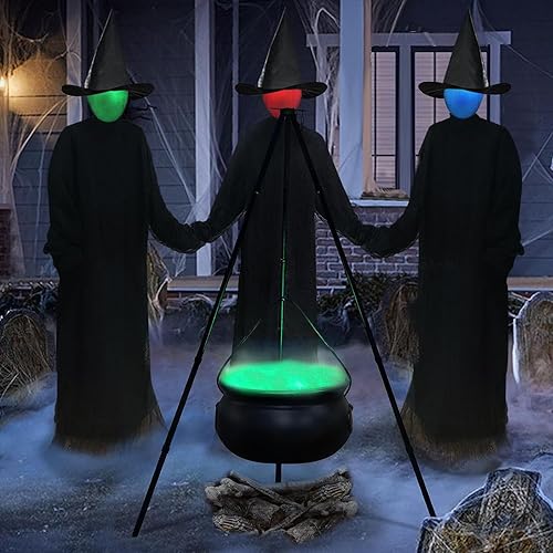Halloween Witch Cauldron with Stand Large E430