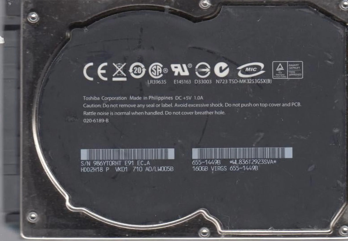 160GB SATA 2.5 Hard Drive A411
