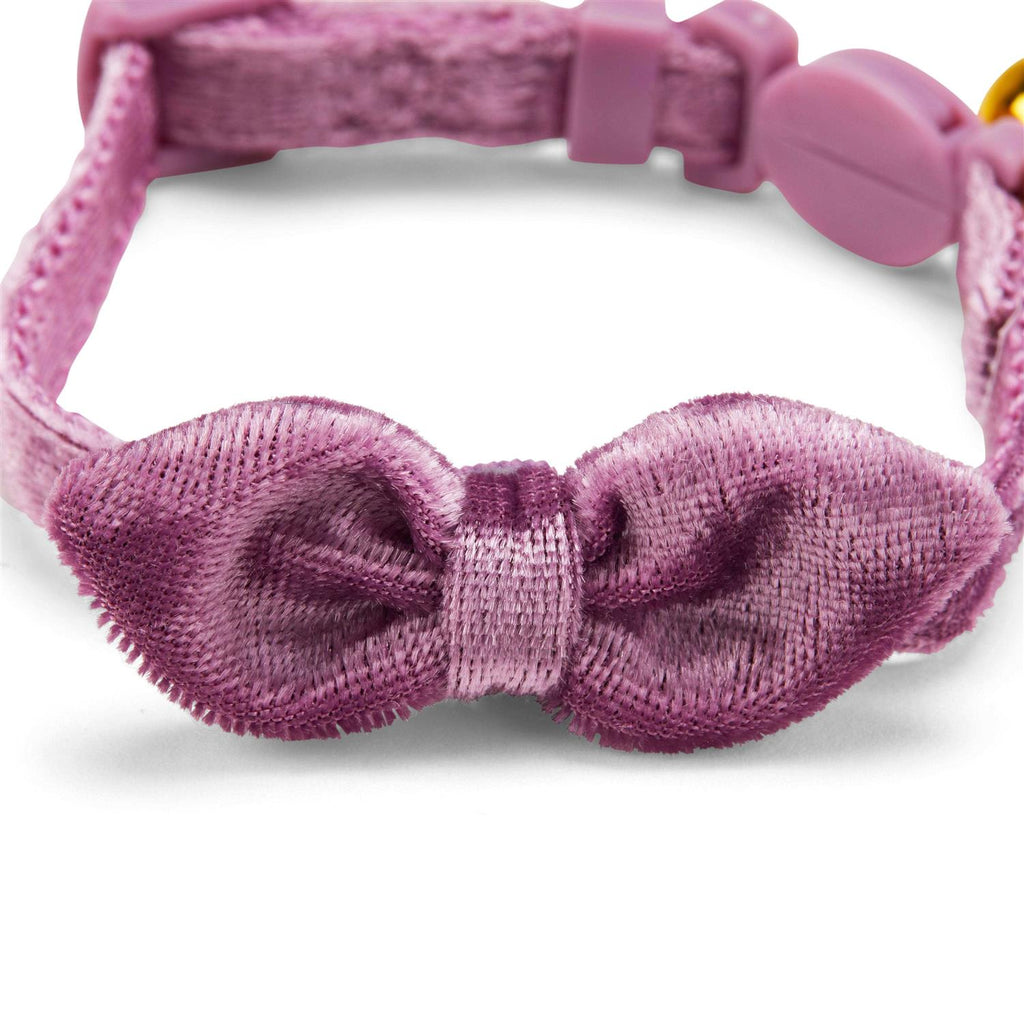 Velvet Adjustable Purple Kitten Collar I548