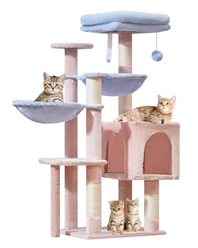 39.4-Inch Plush Cat Tree with 5 Scratching Posts Z3409