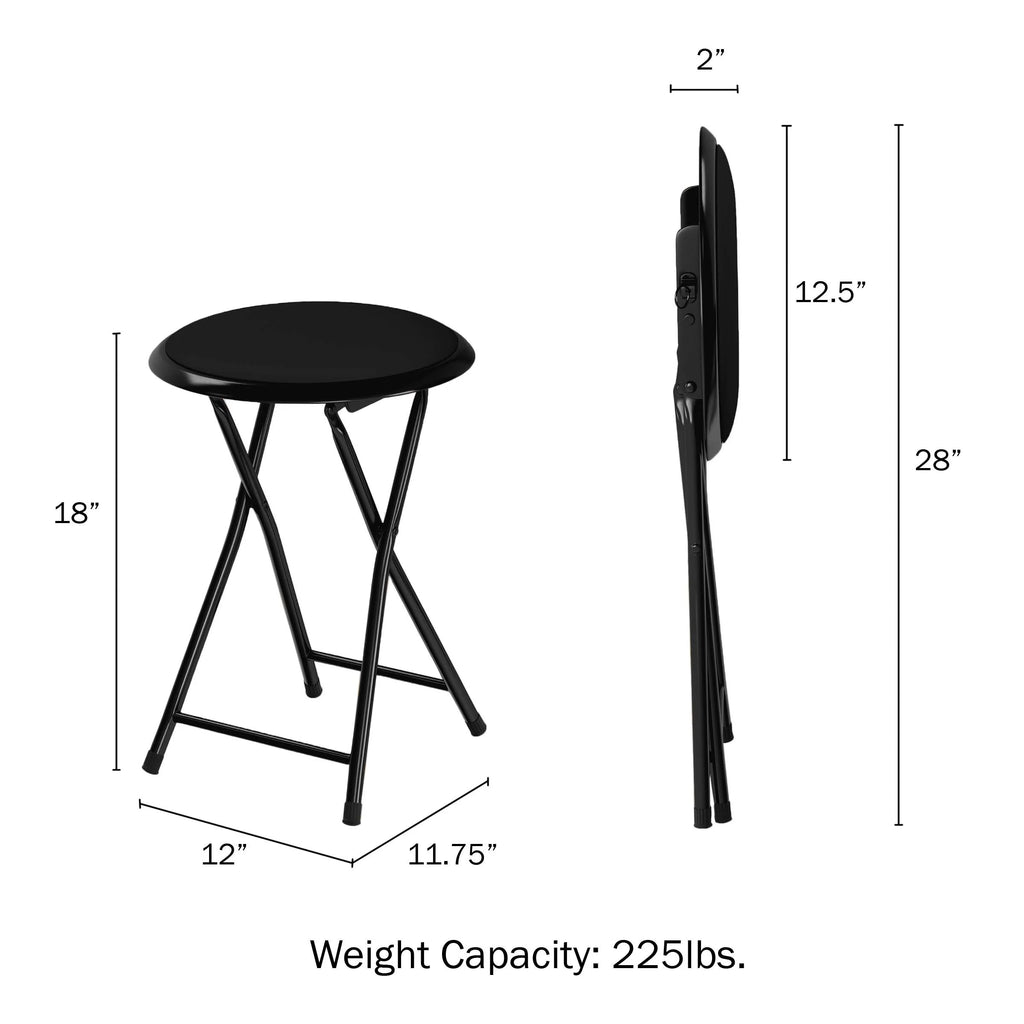Black 18-inch Folding Stool X5028