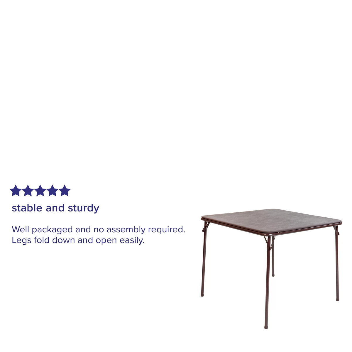 Brown Folding Card Table A8627