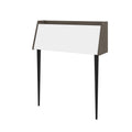 Secretary Desk in White and Bark Grey C4188