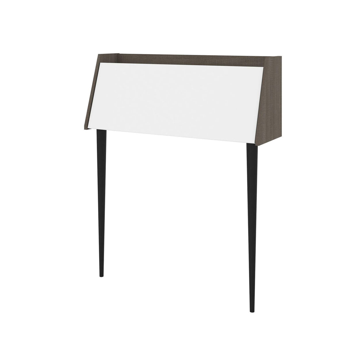 Secretary Desk in White and Bark Grey C4188