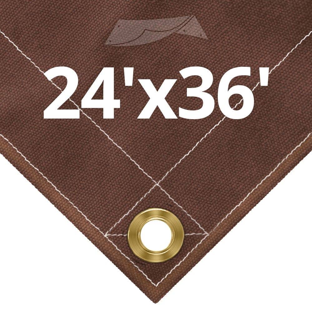 10 oz Brown Canvas Tarps 24 x 36 S727557