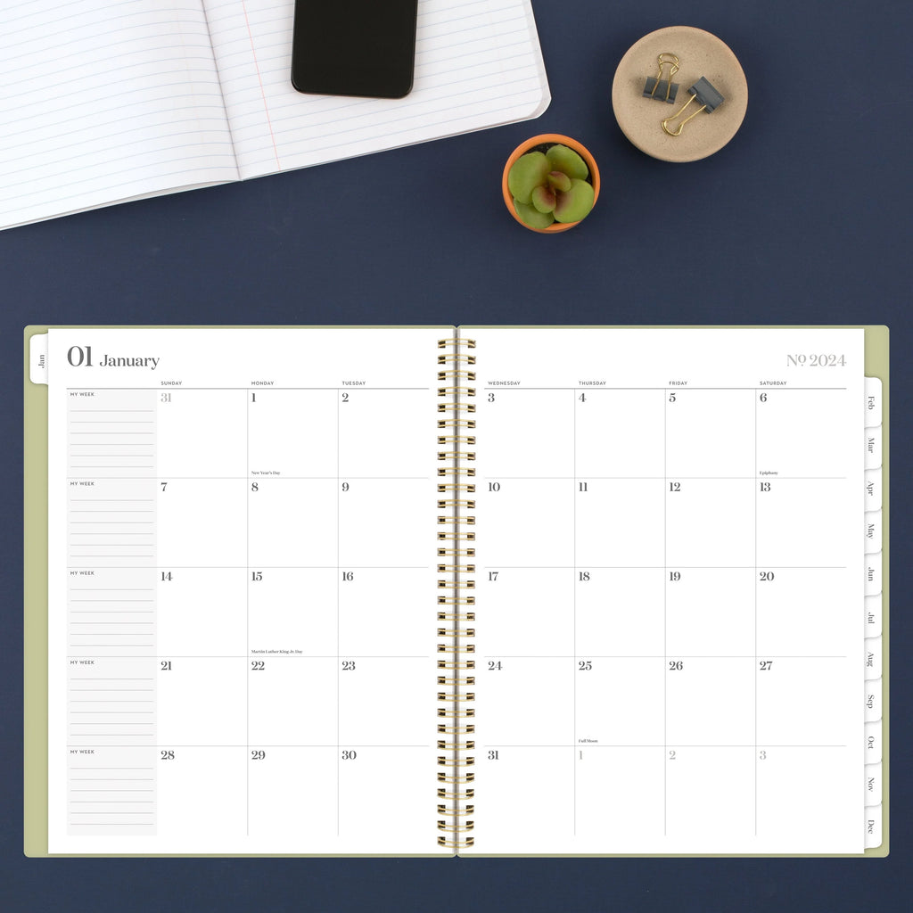 Large Monthly Weekly Planner V117760