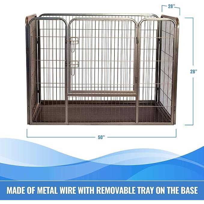 Heavy Duty Rectangle Tube Pet Kennel Crate T24672