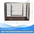 Heavy Duty Rectangle Tube Pet Kennel Crate T24672