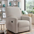 Beige Microfiber Manual Standard Recliner S100125