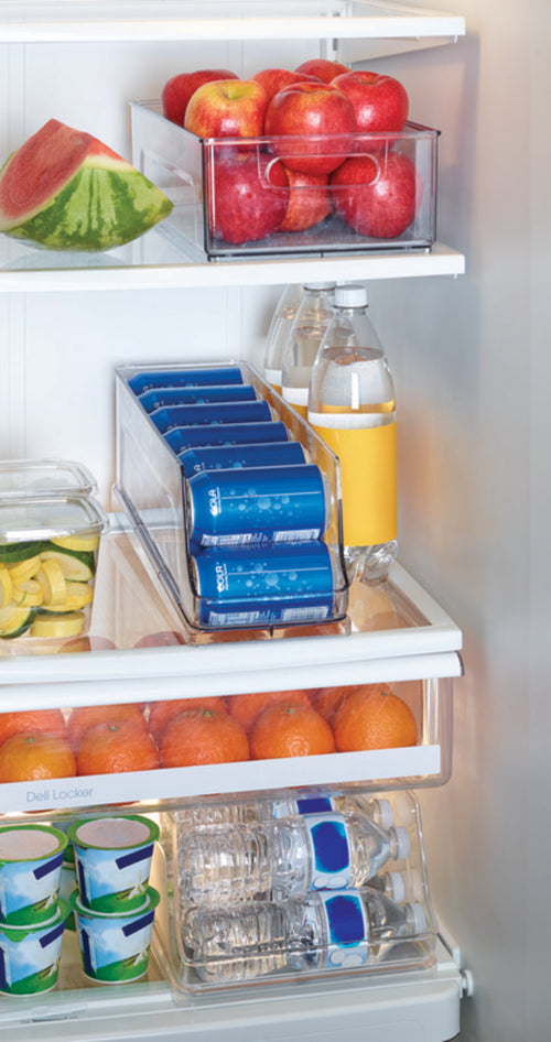 12 Can Clear Plastic Refrigerator Storage Bin D247522
