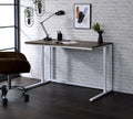 Walnut White Writing Desk with USB Port C962