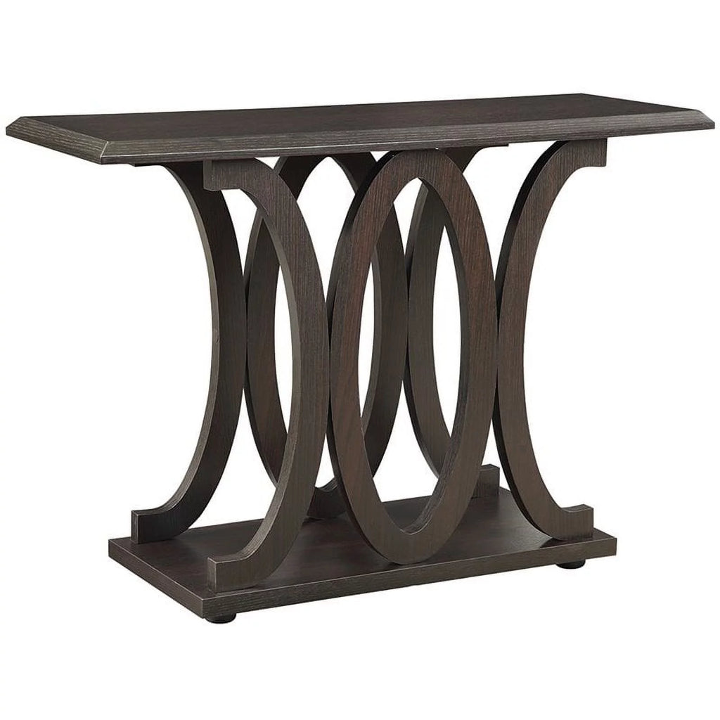 C Shaped Console Table in Cappuccino P1846