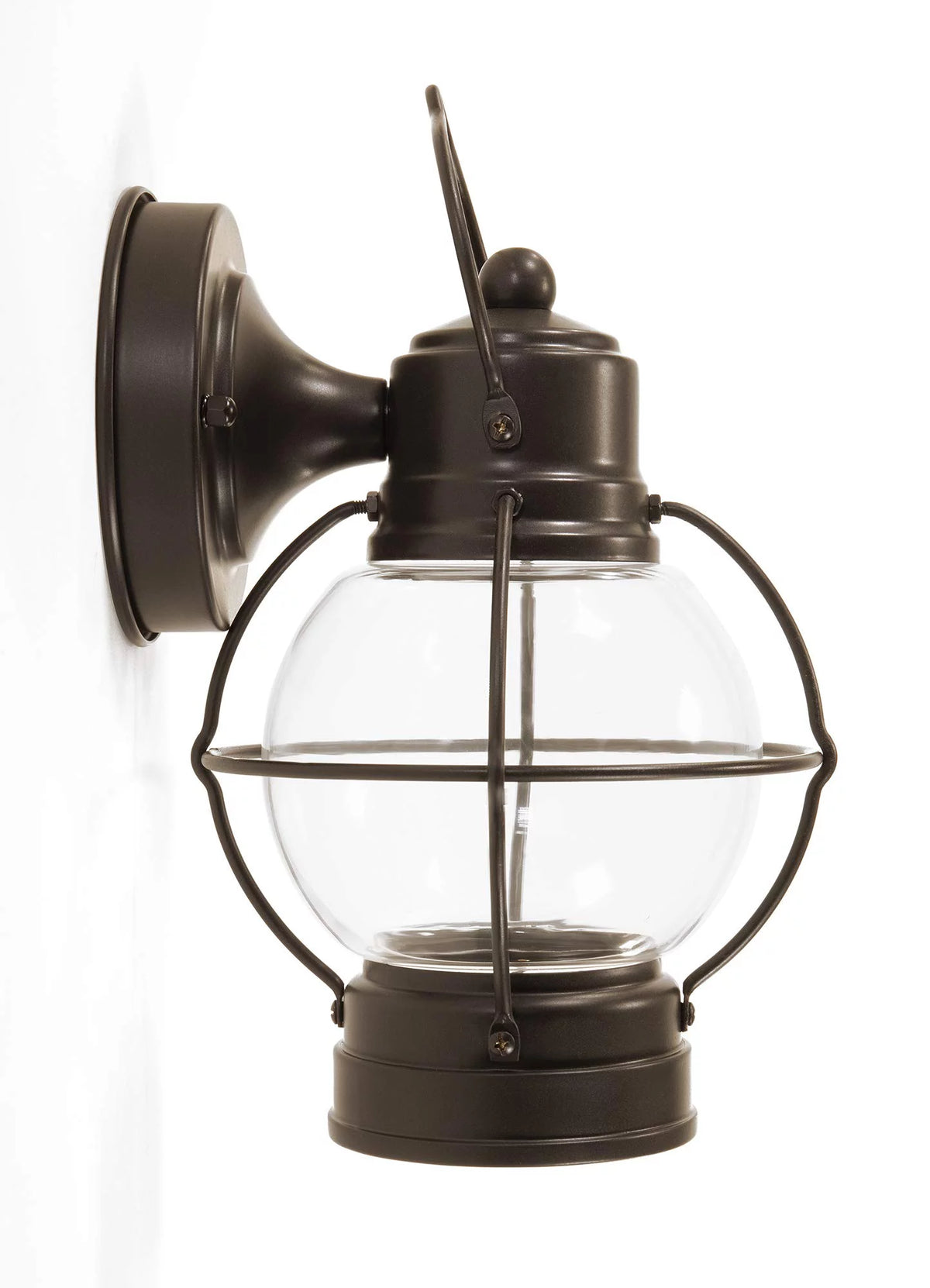 Bronze Outdoor LED Wall Sconce with Clear Glass Lens W379433