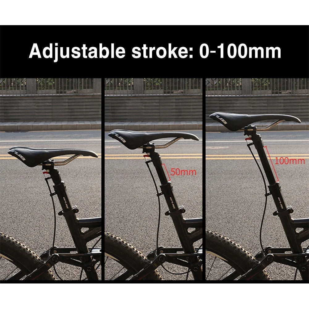Mountain Dropper Seatpost 31.6mm Adjustable Remote Control Suspension Seat Post O877789